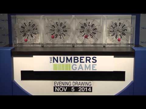 Evening Numbers Game Drawing: Wednesday, November 5, 2014