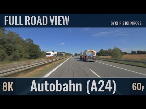 Autobahn (A24), Germany: Rastplatz Wittenburger Land - Hagenow - 8K (4320p/60p) Ultra HD