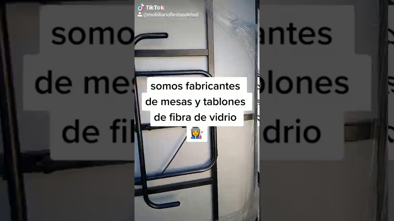 Mesas y tablones de fibra de vidrio