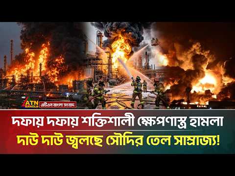 দফায় দফায় শক্তিশালী ক্ষে/পণা/স্ত্র, দাউ দাউ জ্বলছে সৌদির তেল সাম্রাজ্য! | Saudi | Aramco |ATN Bangla