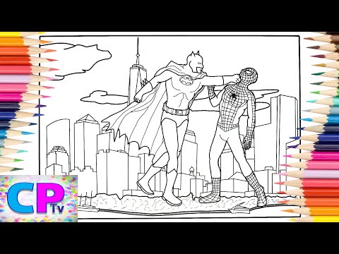 Batman vs Spiderman Coloring Pages/Superheroes in The City/Elektronomia/Sky High pt. II/NCS Release
