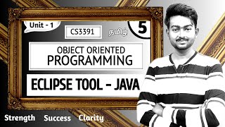 Writing Simple JAVA Program in Tamil | Instal Eclipse Tool in Tamil | OOPS in Tamil Unit 1