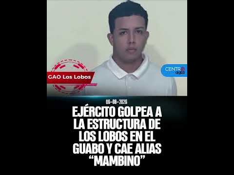 Ejército golpea a la estructura de Los Lobos en el Guabo y cae alias "Mambino"