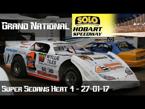 Super Sedans Heat 4 - Grand National - Hobart Speedway 27-01-17