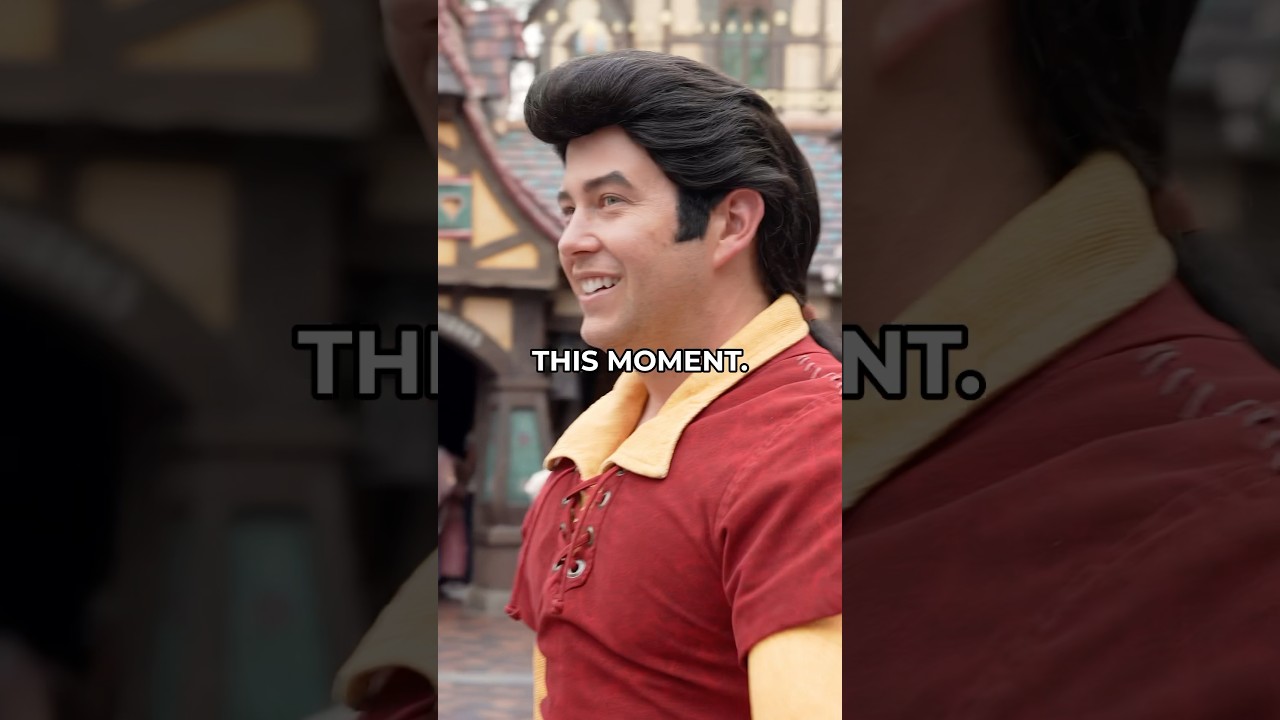 Gaston’s HILARIOUS Meet-Up with a Princess Fan! #disneyland #gaston #princess