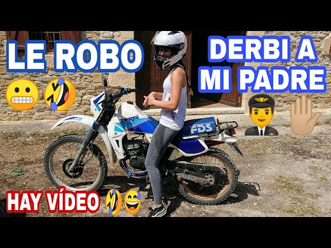 😲Mi HIJA IZARO me ROBA Moto Derbi FDS, Casco, Cámara y hace Motovlog sorpresa🤣