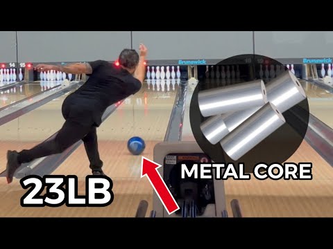 We built a 23-POUND BOWLING BALL with a CUSTOM METAL CORE
