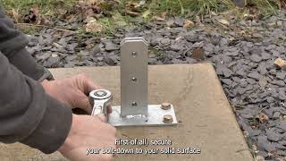 How to secure a DuraPost Bolt down to patio or brick