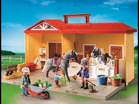 COMO SE MONTA....   Maletin Establo de Caballos Playmobil country 5348 en español