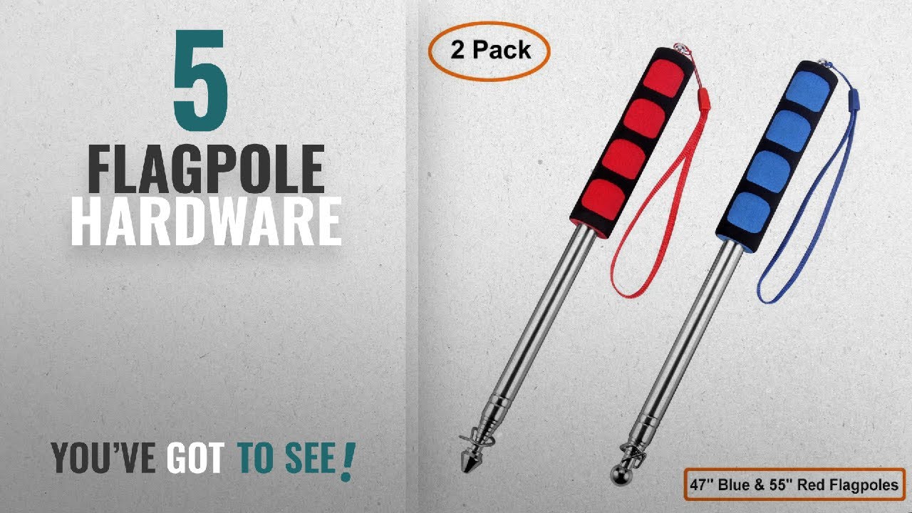 Top 10 Flagpole Hardware [2018]: 47 & 55 Inch Guide Flagpole, CEEBON Telescoping Stainless Steel