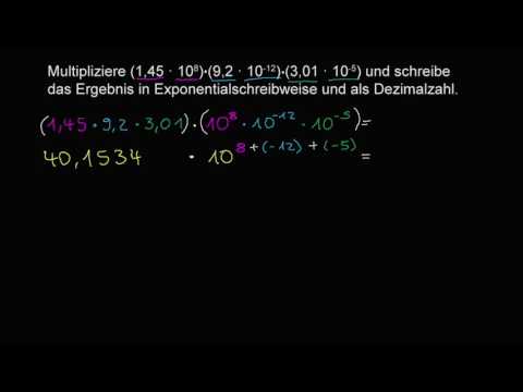 Drei Zahlen in Exponentialschreibweise multiplizieren