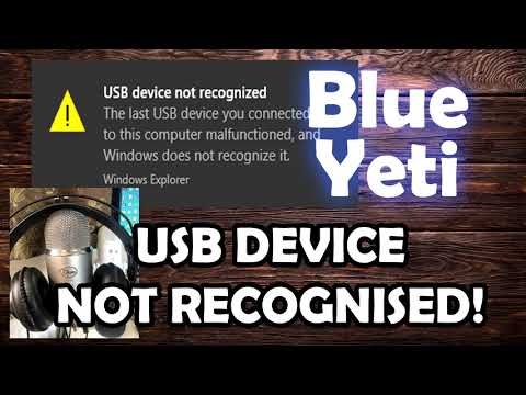 Blue Yeti USB Device error fix