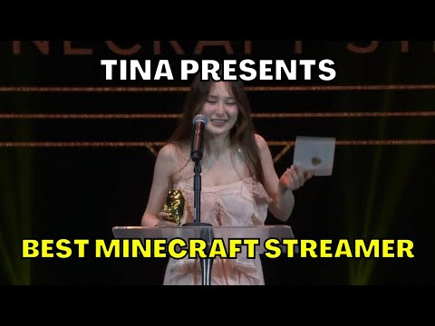 Tina presents "Best Minecraft streamer" at The Streamer Awards