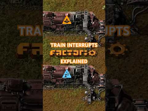Easy Train Interrupts For Beginners In Factorio! #factorio #factoriospaceage