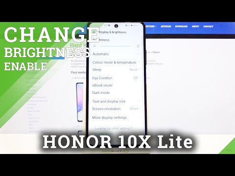 How to Turn On Auto Brightness in HONOR 10X Lite- Disable Auto Brightness