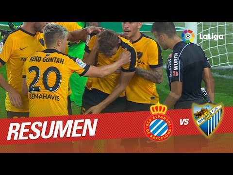 Resumen de RCD Espanyol vs Málaga CF (2-2)