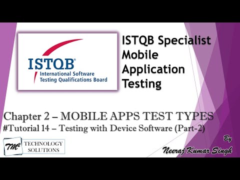 ISTQB Mobile Tester Introduction to ISTQB Mobile Tester Certification ISTQB Tutorials