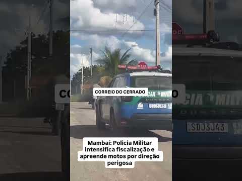 Mambaí  Policia Militar intensifica fiscalização e apreende motos por direção perigos