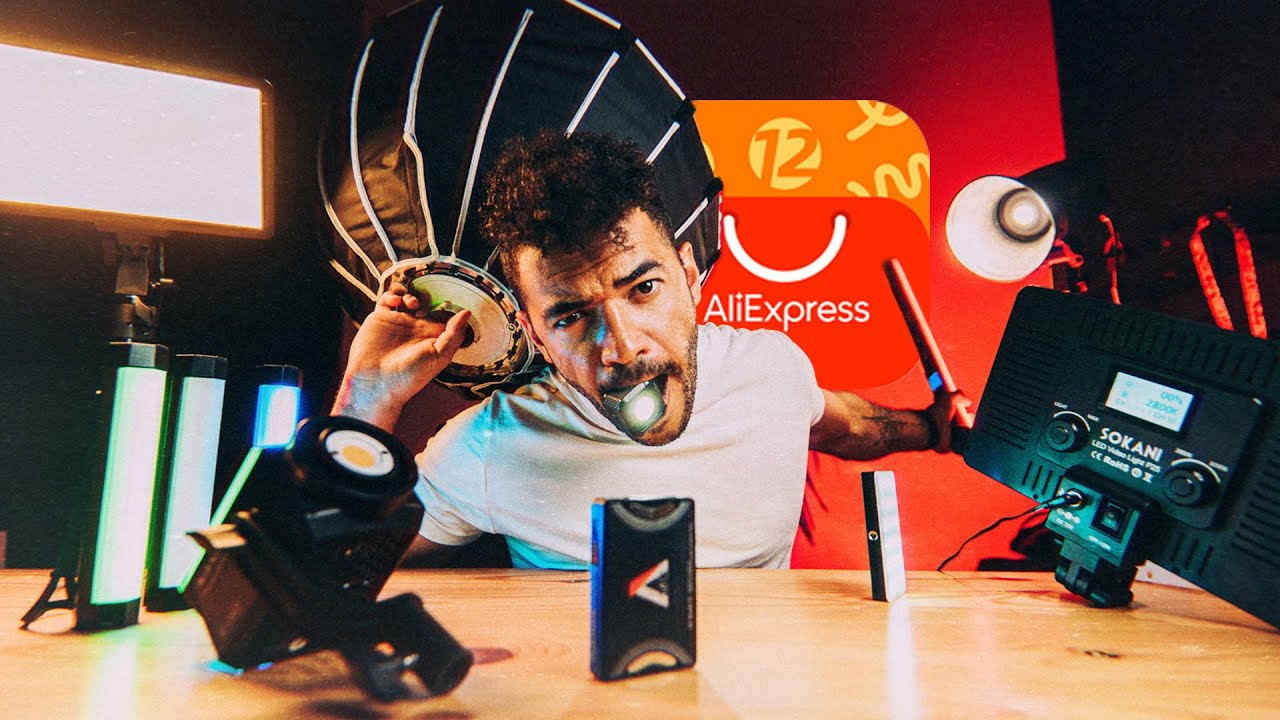 Os MELHORES e mais BARATOS LEDs para se comprar no ALIEXPRESS para fazer vídeos #promoçãoaliexpress