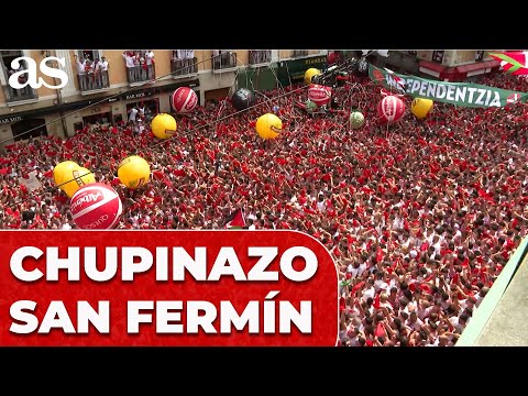 REINVINDICATIVO CHUPINAZO de los SANFERMINES 2025 en PAMPLONA