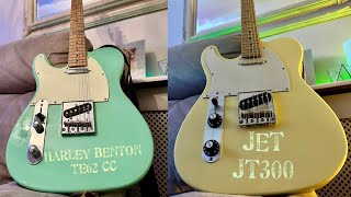 Video thumbnail for Jet jt300 versus Harley Benton te62 cc by Karl Sheridan Guitar