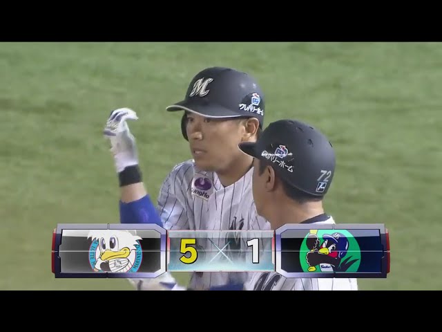 【4回裏】マリーンズ・角中が満塁の好機で追加点を叩き出す!! 2017/6/9 M-S