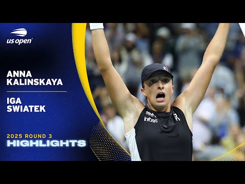Anna Kalinskaya vs. Iga Swiatek Highlights | 2025 US Open Round 3