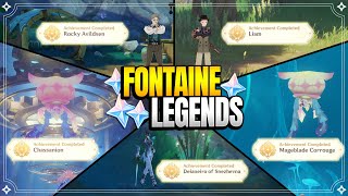 5 New Fontaine Local Legend Locations | 5 Achievemetns | World Quests & Puzzles |【Genshin Impact】