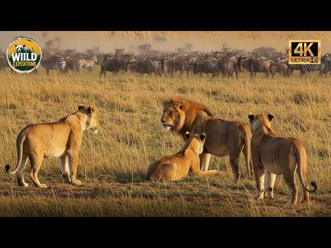 Lion Hunting Strategy: Deconstructing the Pride's Formation | 4K Wildlife Documentary