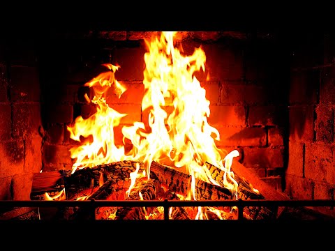 Cozy Fireplace 4K (12 HOURS). Fireplace with Crackling Fire Sounds. Fireplace Ambience