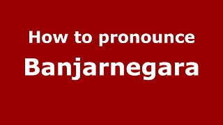 How to pronounce Banjarnegara