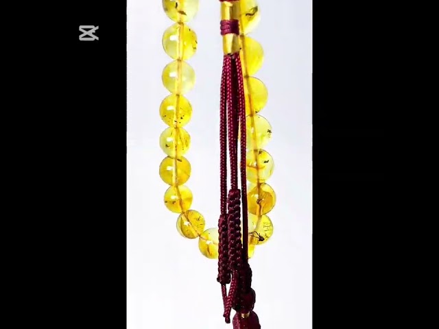 قوافل سبحة كهرمان بلطيقي طبيعي محشر من النوادر Namb0179