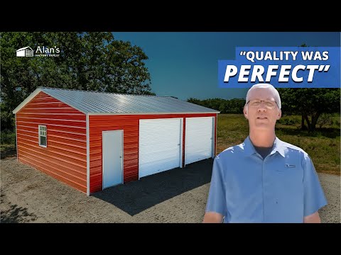 24x30 Metal Barn & Building with 2 Bay Doors Walkthrough