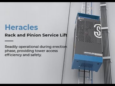 Rack and Pinion Ladder-Guided Service Lift