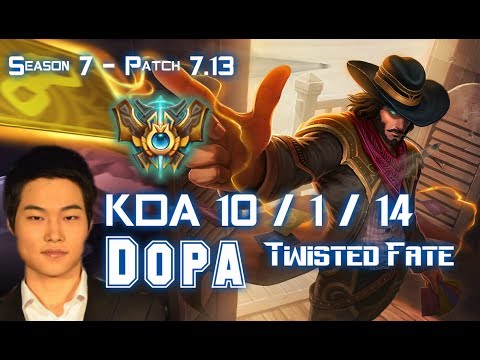 Dopa TWISTED FATE vs TALIYAH Mid - Patch 7.13 KR Ranked