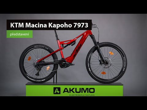 Elektrokolo KTM Macina Kapoho 7973 - Chrome Red (black) - celoodpružené horské elektrokolo