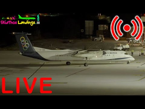 LIVE 🔸 Skiathos Landings by Night - The Flight of the Day