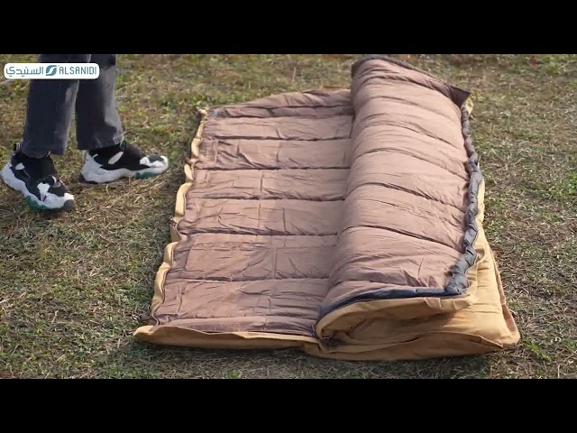 فراش نوم جبل طويق قطني 1.1 * 2.1 م حتى -12° مئوية- يوفر دفء عالي في الأجواء الباردة، مقاوم للماء ومتين، سهل التخزين والحمل،ضمان سنتان