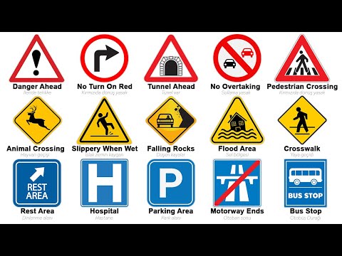 60 Önemli İngilizce Yol ve Trafik İşaretleri | İngilizce Kelime Bilgisi
