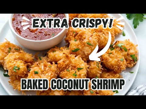 How To Get Extra Crispy BAKED COCONUT SHRIMP 𑗅 Easy Gluten-Free Recipe𑗅