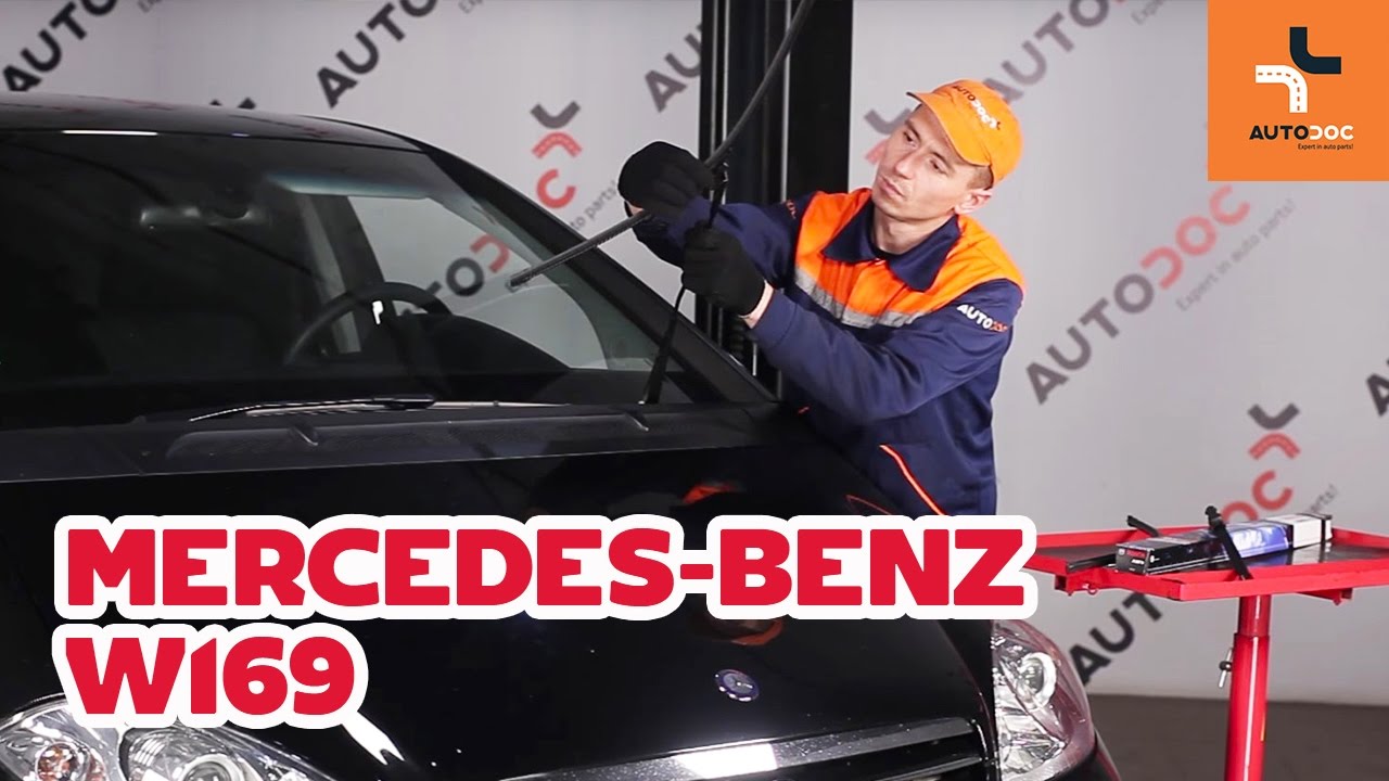 Kako zamenjati avtodel brisalce spredaj na avtu Mercedes W169 – vodnik menjave