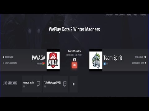 DOTA 2 LIVE || Team Spirit vs PAVAGA | Dota 2 Winter Madness | Group B | BO1