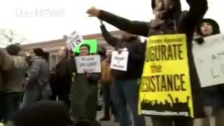 Butthurt Liberal Protester Crybaby Screams as Trump is Sworn In