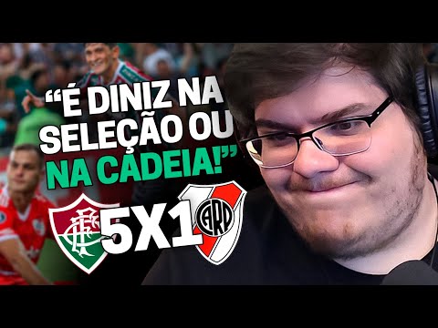CASIMIRO REAGE: FLUMINENSE 5 x 1 RIVER PLATE PELA LIBERTADORES 2023  | Cortes do Casimito