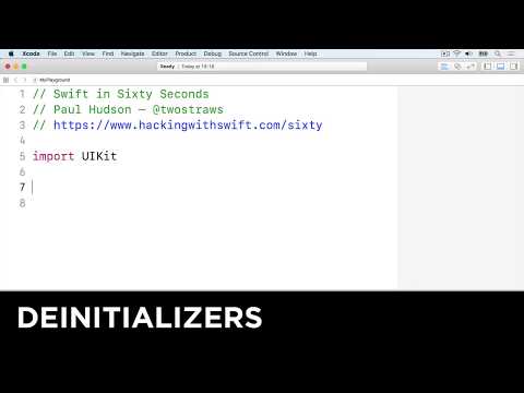 Deinitializers – Swift in Sixty Seconds