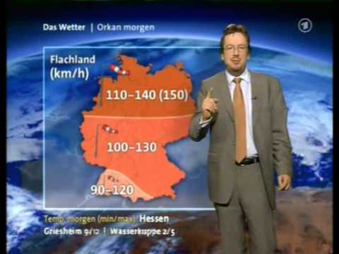 Tagesthemen Wetter  17.01.2007 Orkan Kyrill