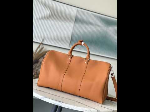 Louis Vuitton Keepall Bandoulière 50 Travel Bag - Caramel Waxed Leather