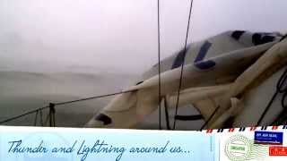 Sailing j24 MS Jock through big Sumatra at Changi