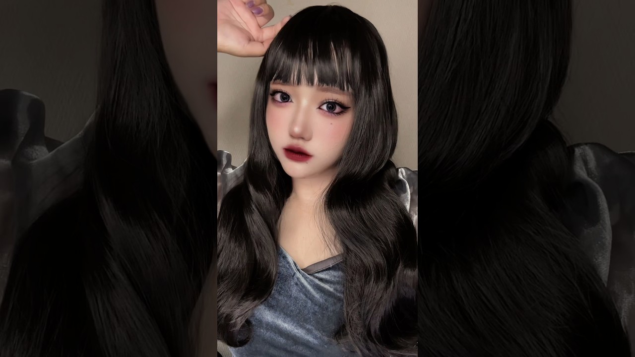 【激盛れ】TikTokで大好評だったダウナー系メイク⚡ブルベ冬【黒髪メイク】#整形メイク