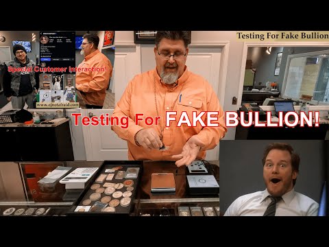 Testing For Fake Gold & Silver Bullion!! Don't Get Scammed! Michigan Artist Stops In For Silver!!